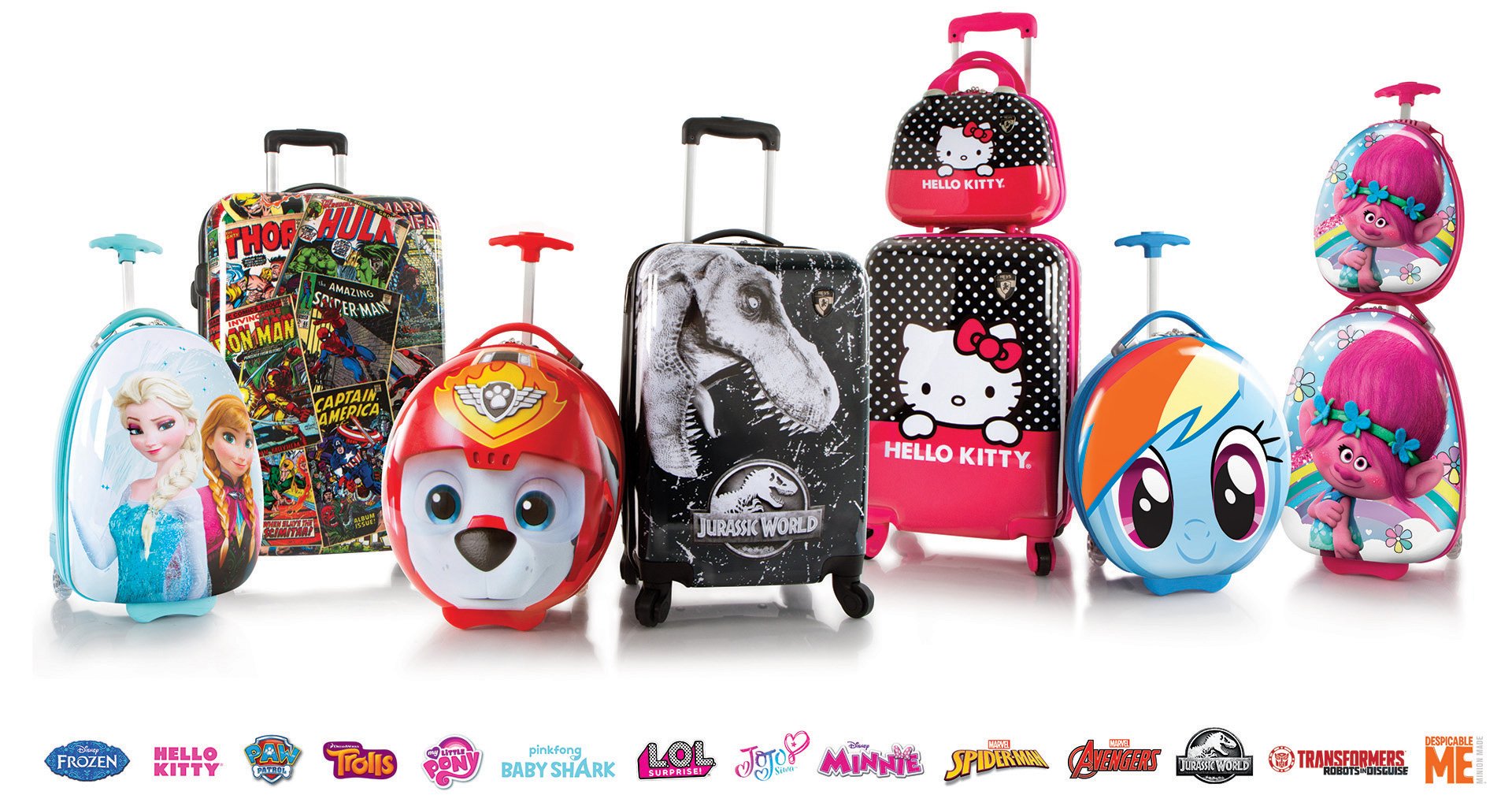 Heys Kids Luggage - Display most of the Characters used in the Luggage.