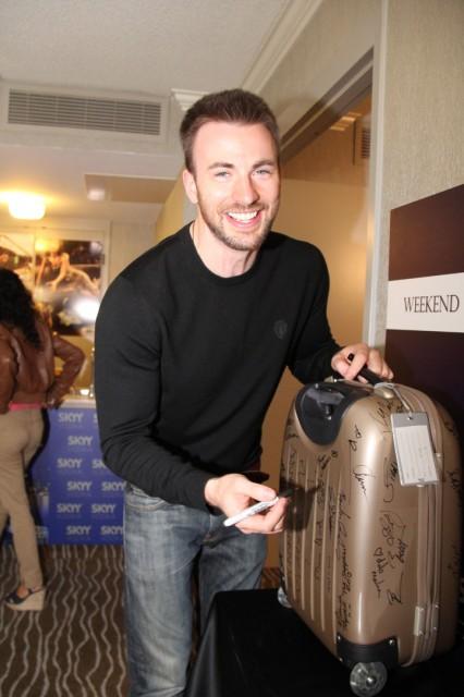 Chris Evans Movie Start with Heys Luggage