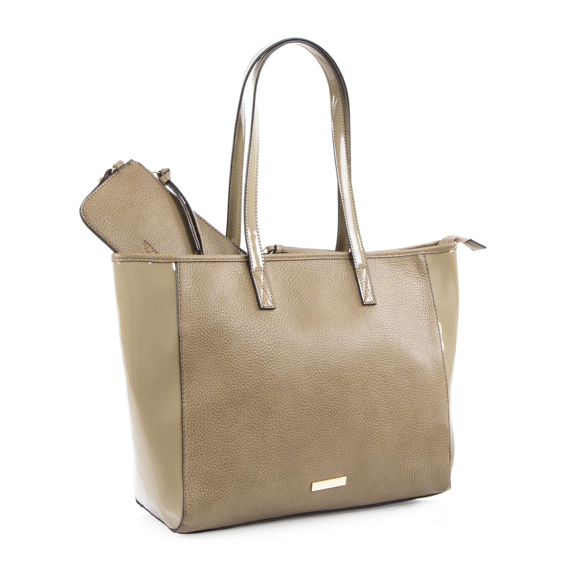 Bliss E/W Tote with Bonus Pouch - Taupe