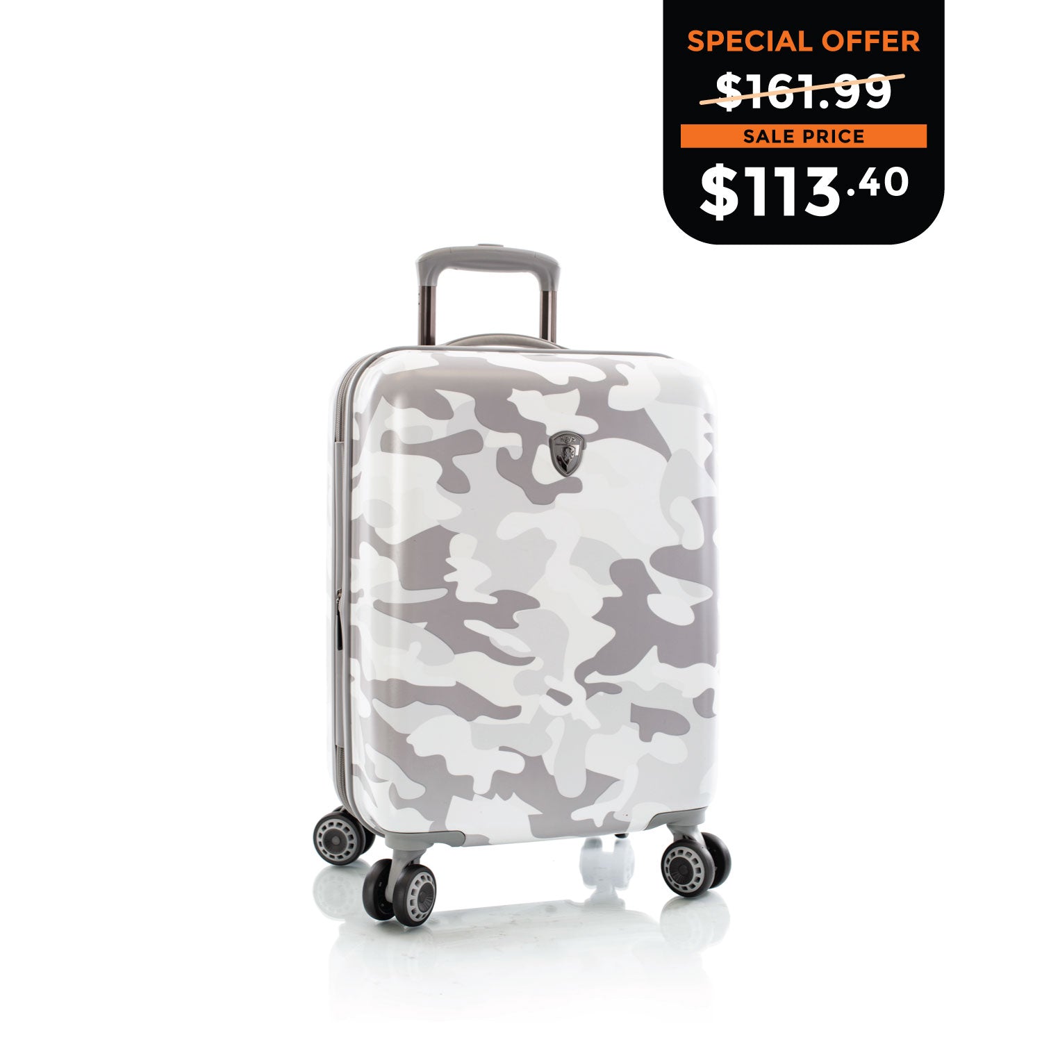 White Camo 21 Inch Fashion Spinner® Carry-On Luggage