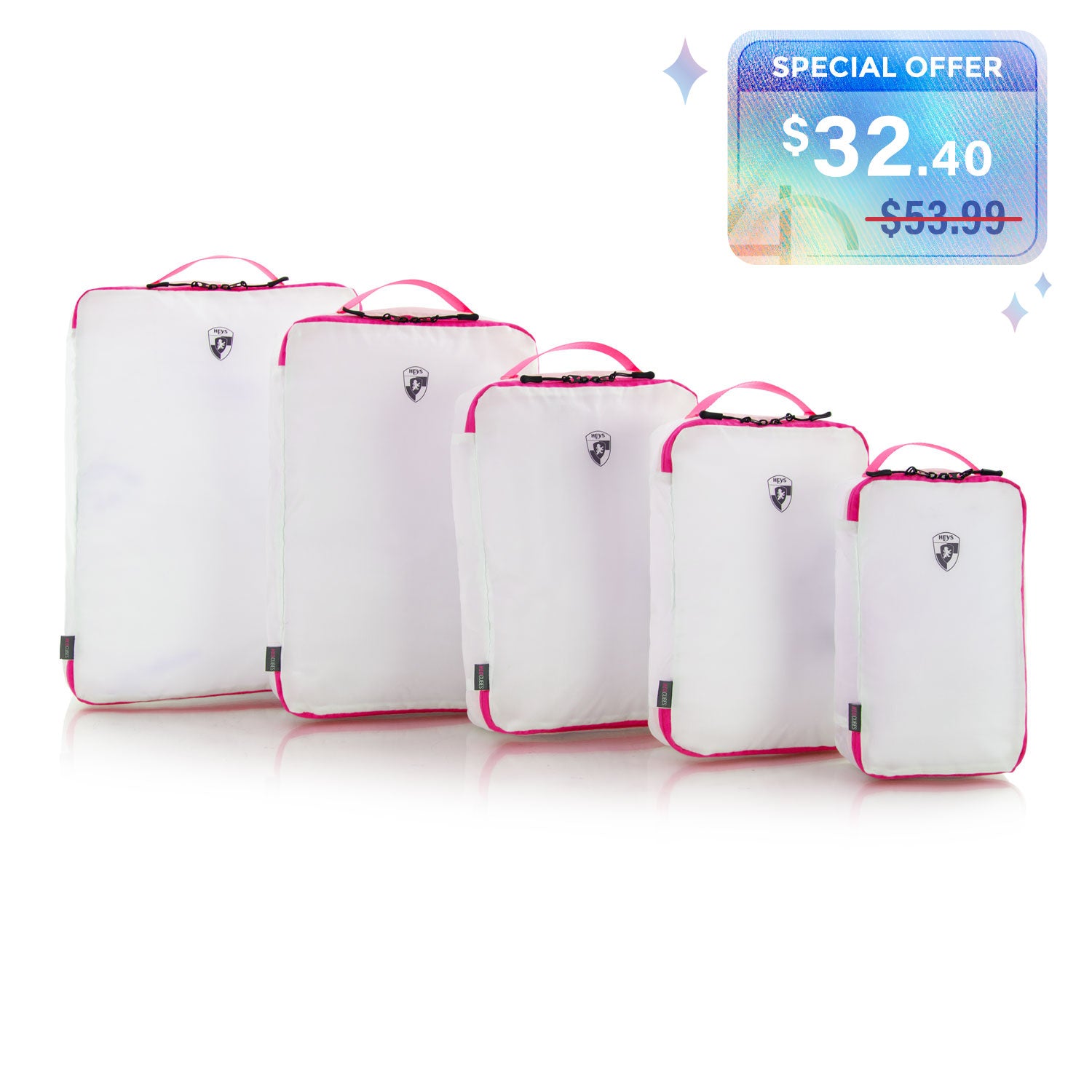 NeoCubes Translucent 5 Piece Packing Cubes Set | Organizers