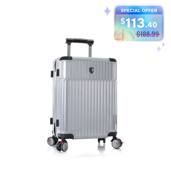 Heys Tekno 21 Inch Carry-on - Silver | Tech Traveler Luggage