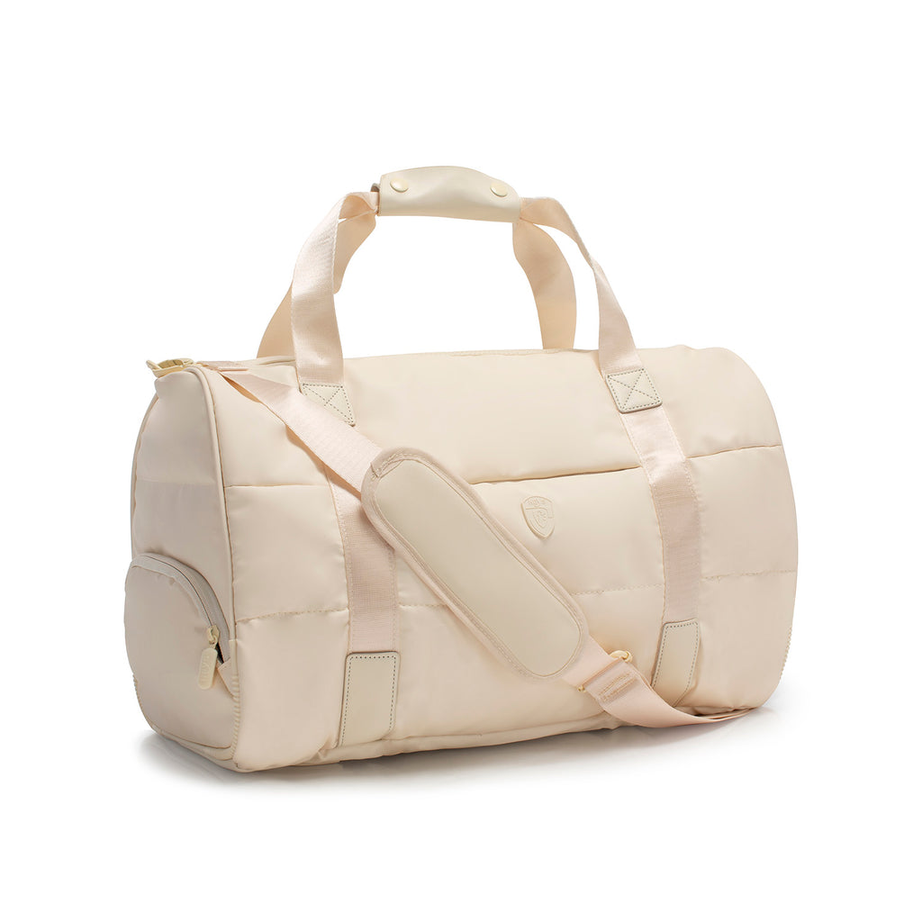 Puffer_Duffel_Front_View_Ivory 