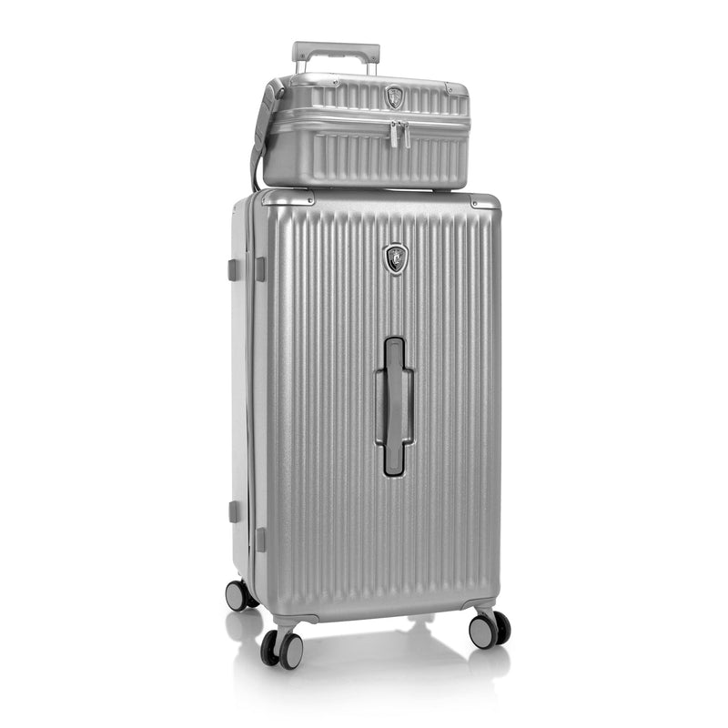 2 Piece Luggage Set in Grey with matching beauty case I Luggage Set 