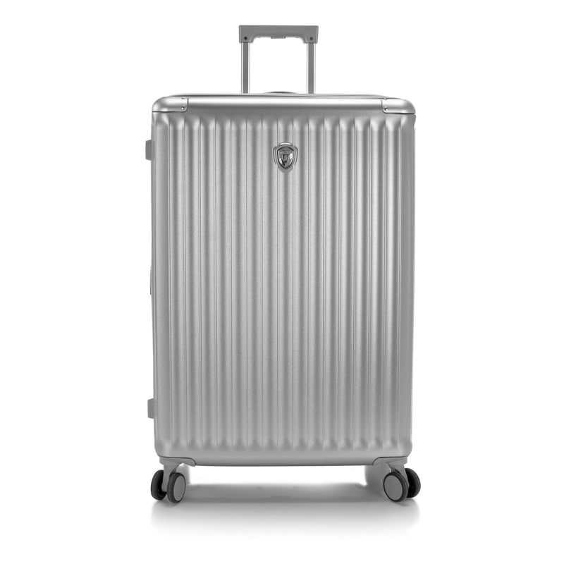 Luxe 30 Inch Luggage silver  frontI Heys 30 Inch Luggage
