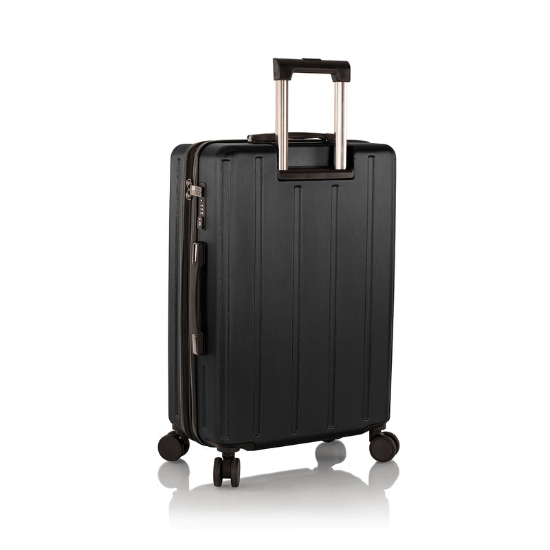 Black Luggage X 66cm 26 Suitcase Medium Lightweight Hard Shell 4 Spinner  Wheels